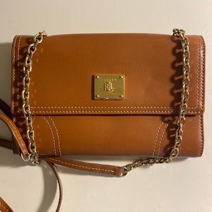 Ralph Lauren Leather Wallet Purse Crossbody Bag